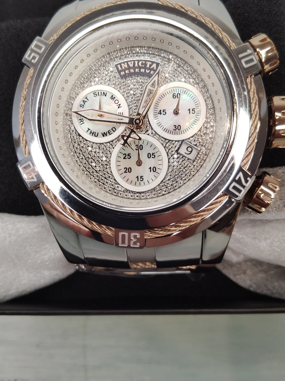 Invicta RESERVE Bolt Zeus Swiss Rhonda With 1 Carat Diamonds 53mm MENS Watch